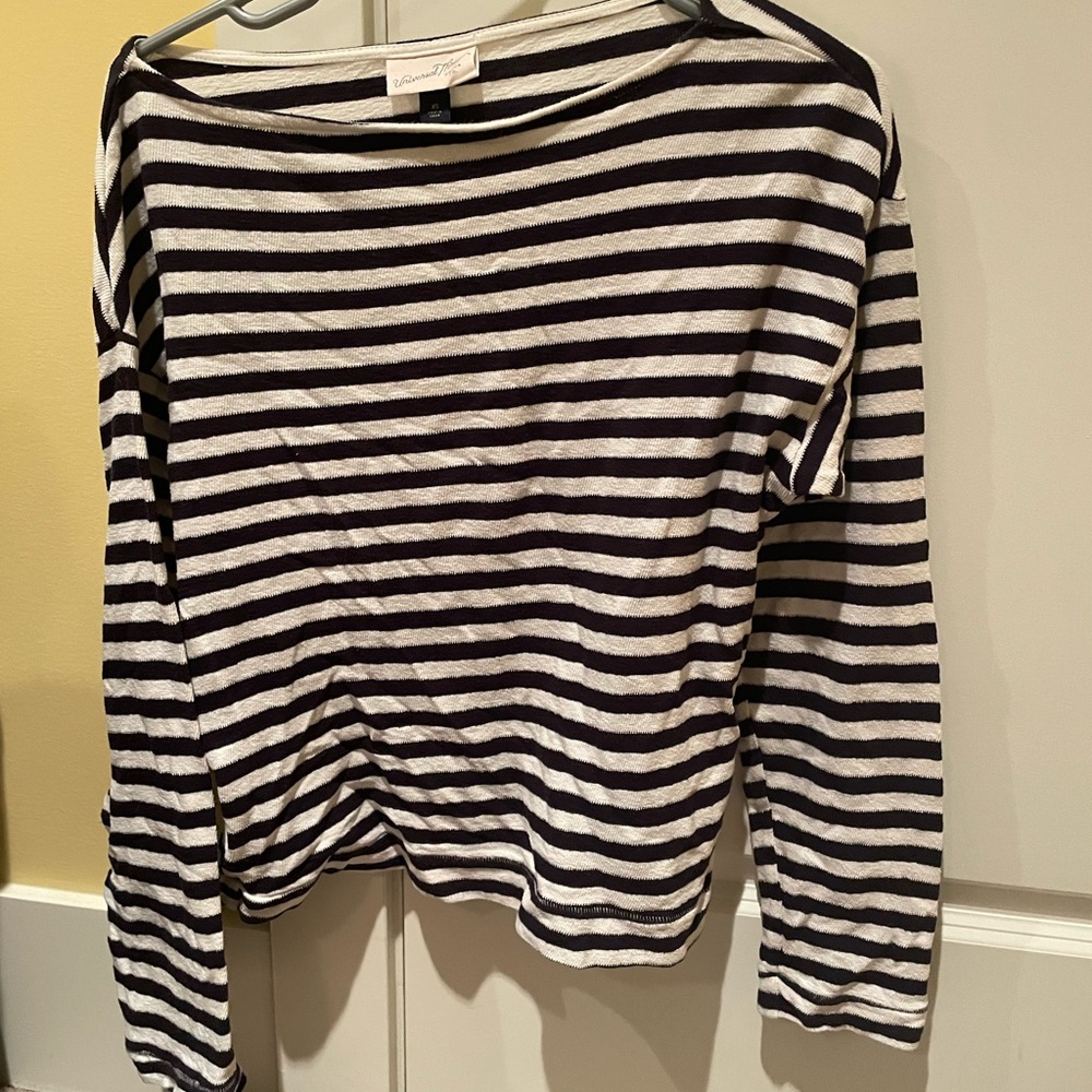 Universal Thread Black and White Striped Top